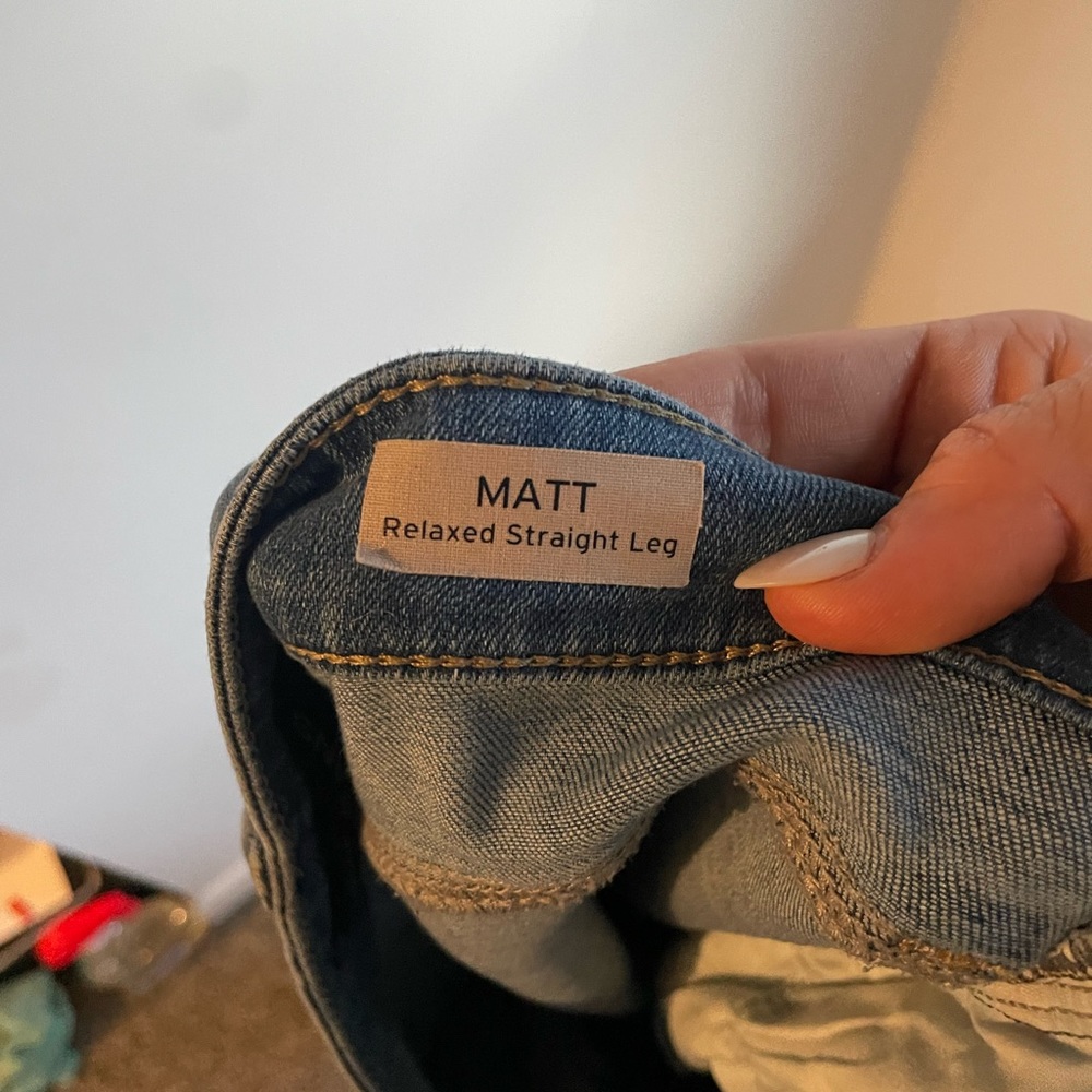 Mavi Matt Jeans Mens Size 33 x 30 Relaxed Straight Leg Stretch Medium Wash - Picture 6 of 7